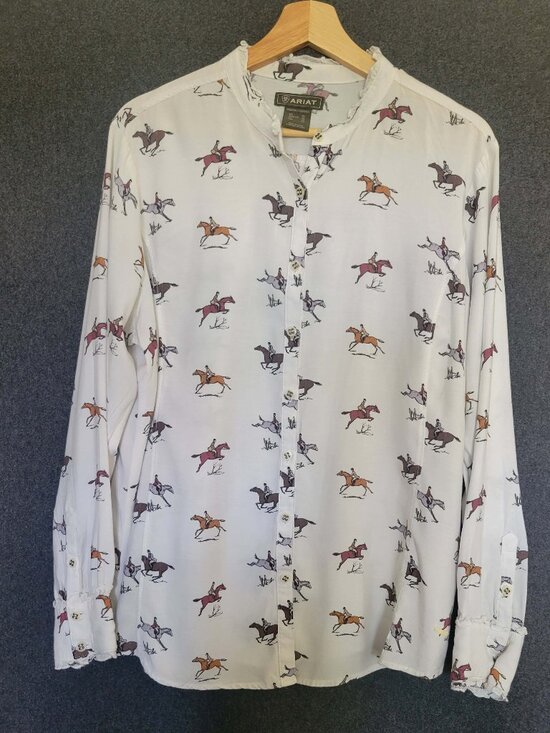 Ariat Tops - Ariat Clarion Blouse Classic Equestrian Button Down Horse Rider Women’s XL